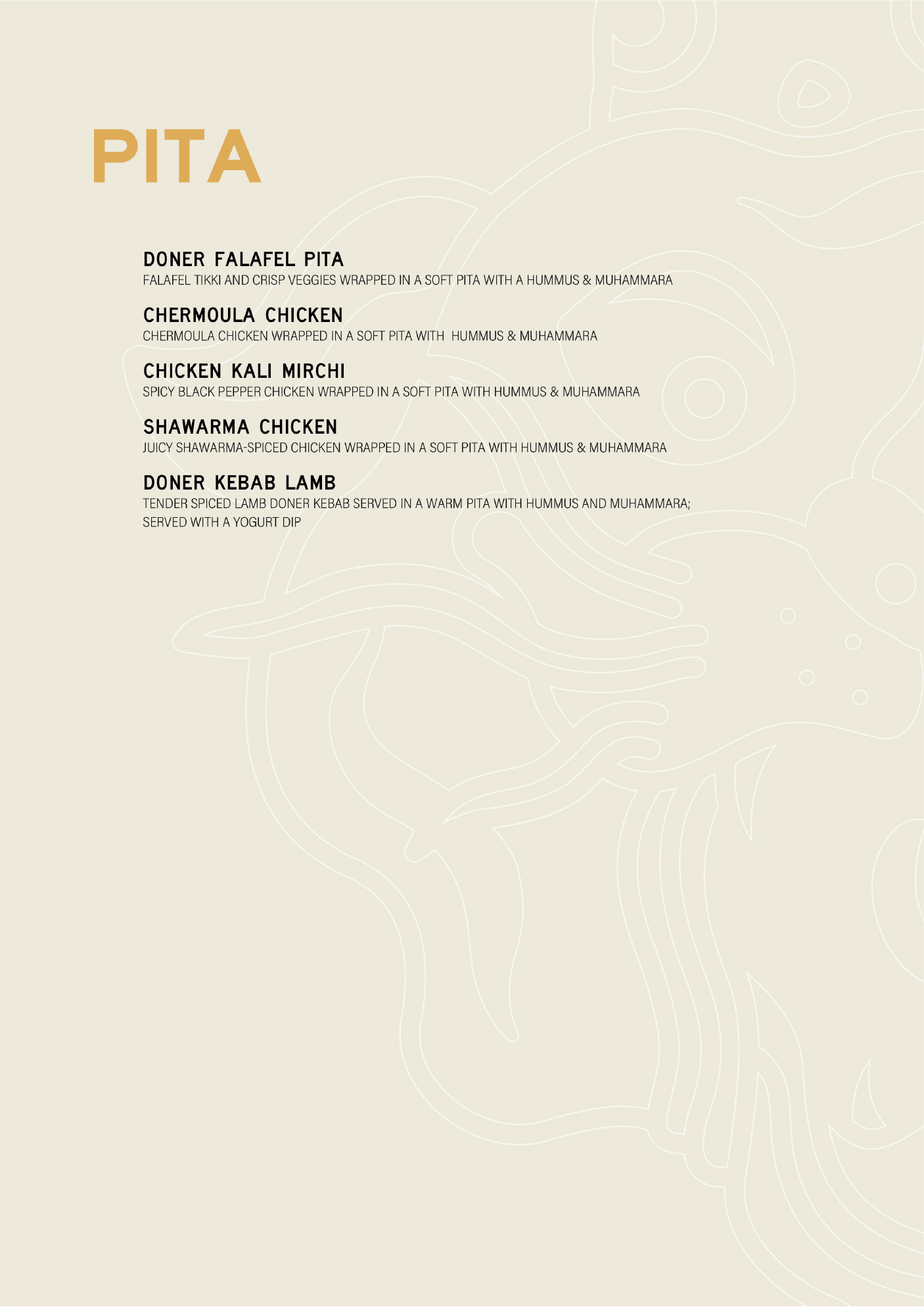 Ironhill Food Menu