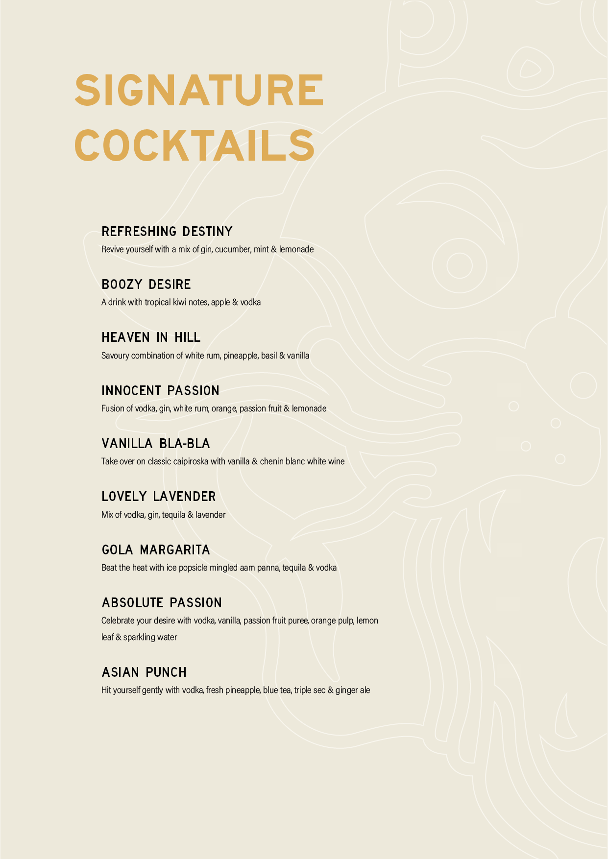 ironhill drinks menu